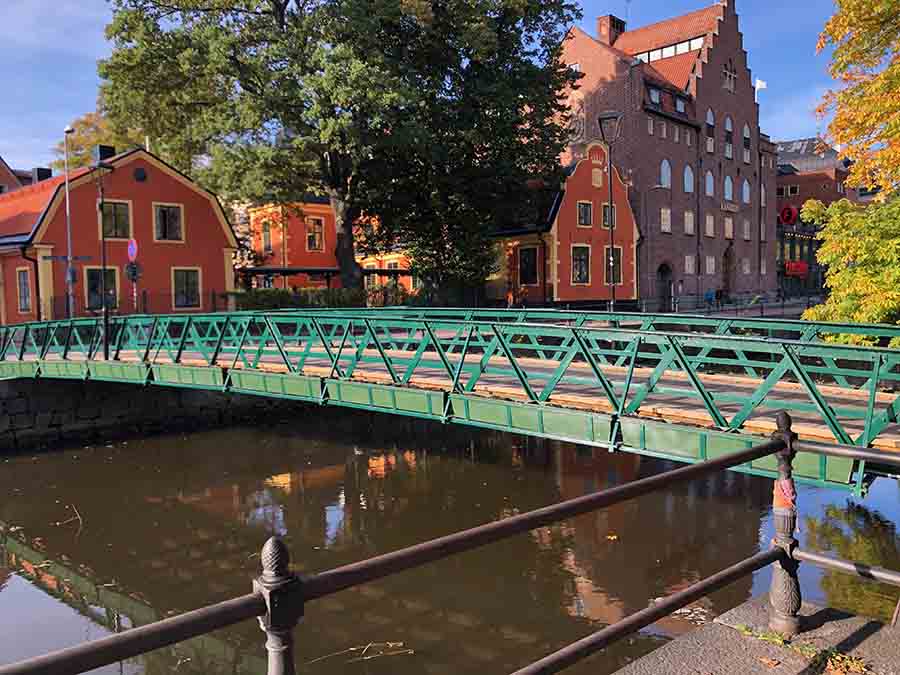 Bridge right outside Uppsala train station